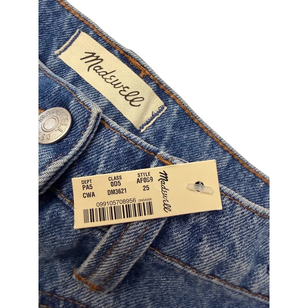 Madewell Denim Button Front‎ A Line Mini Skirt Medium Wash Womens Size 28
